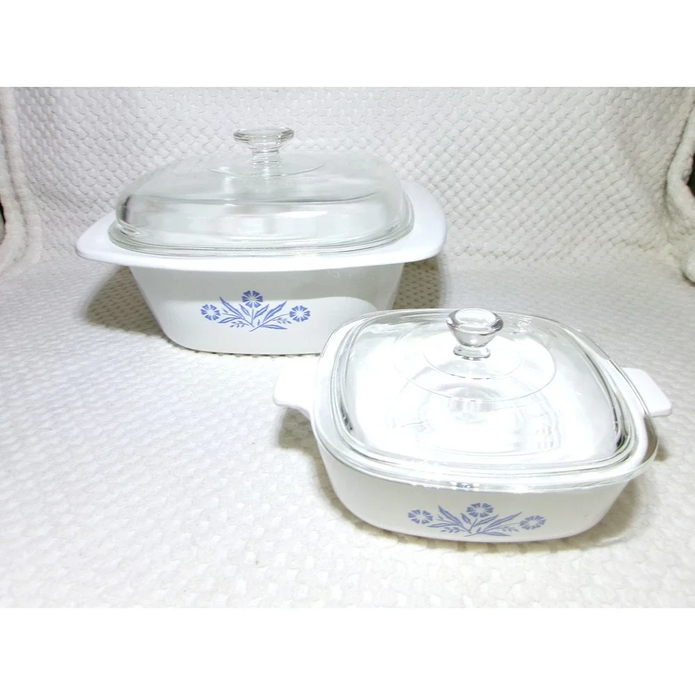 Corning Ware Cornflower Blue‎ Casserole Set 4 Qt Dutch Oven P-34-B 1 Qt P-1-B